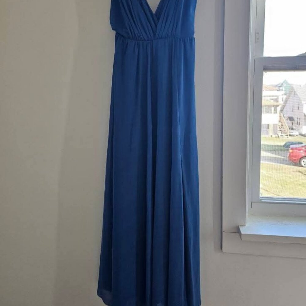 Royal Blue Greecian style gown